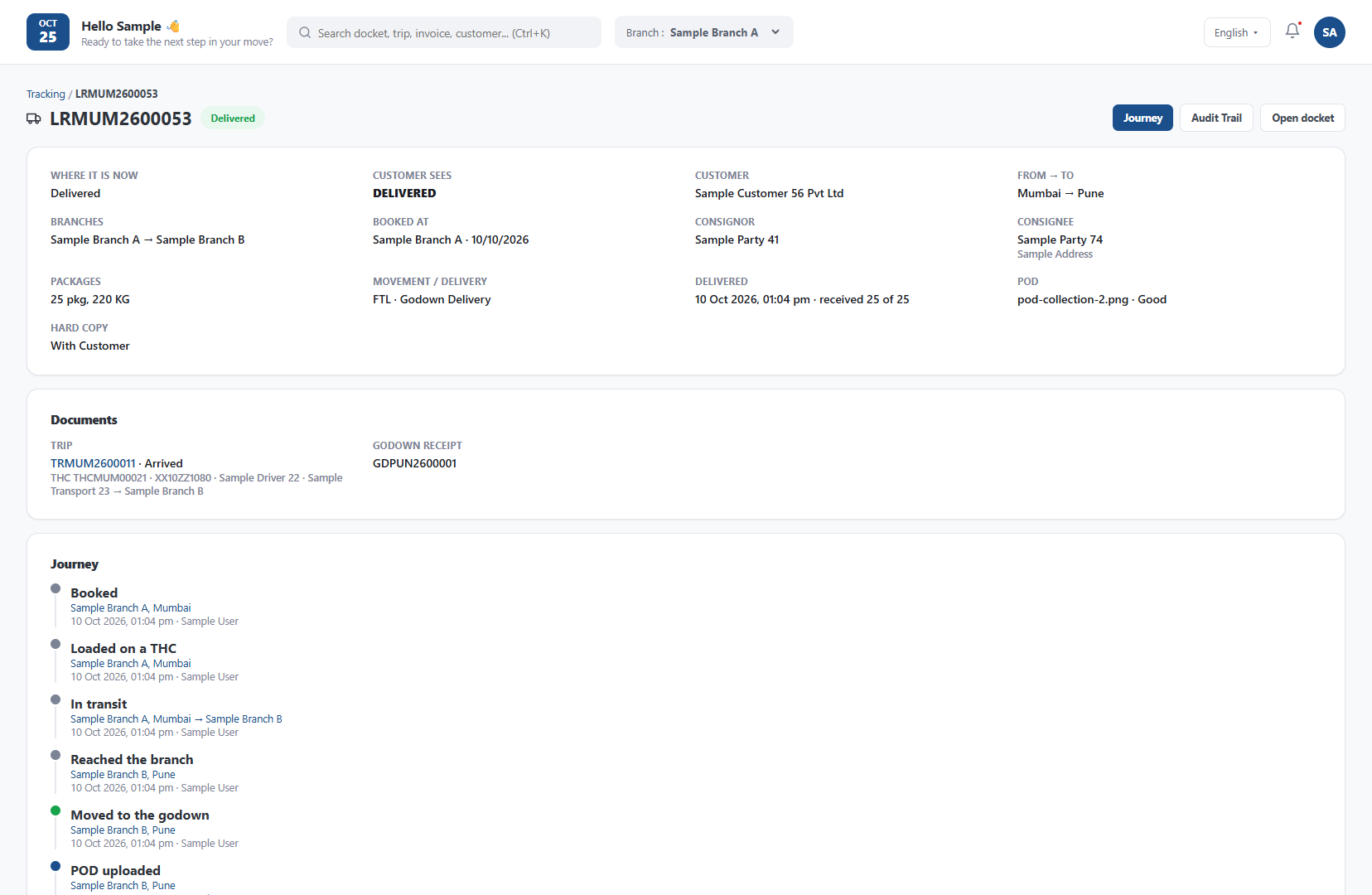 Docket tracking